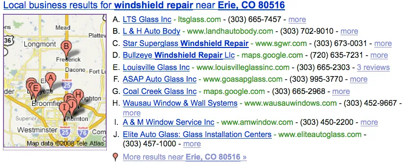 Search: Windshield Repair 80516